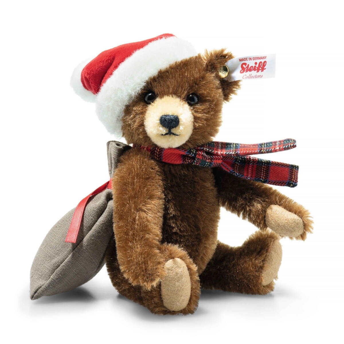 Мягкая игрушка Steiff Santa Claus Teddy bear (Штайф Мишка Тедди Санта Клаус 18 см)