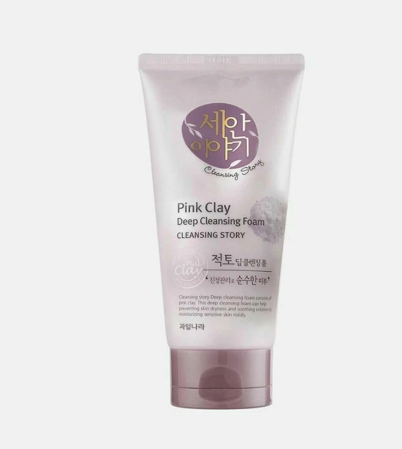 WELCOS Пенка для лица с розовой глиной Cleansing Story Deep Cleansing Foam, 150 г, 3 шт