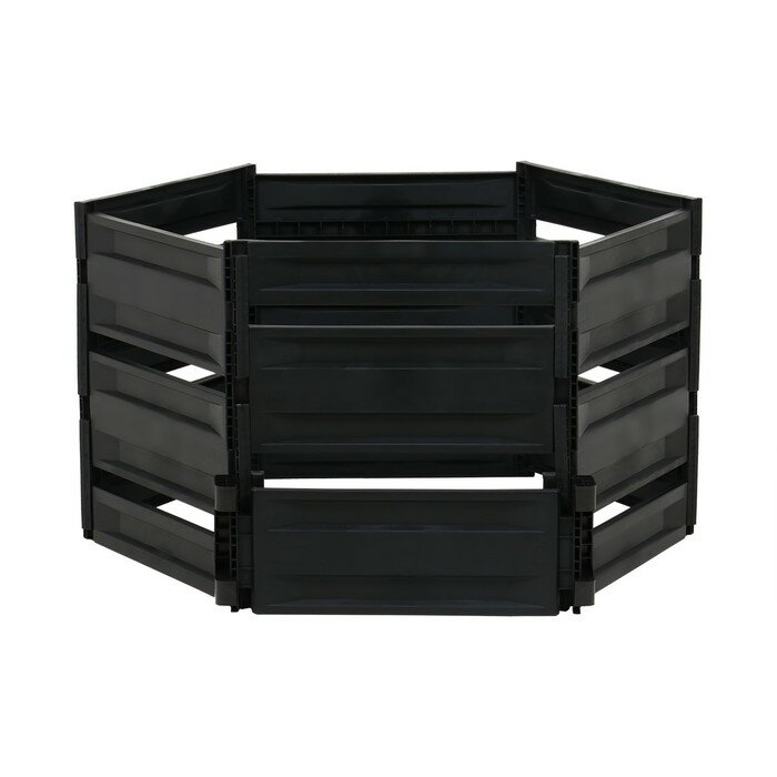 фото Компостер пластиковый, 600 л, 125 × 105 × 70 см, чёрный