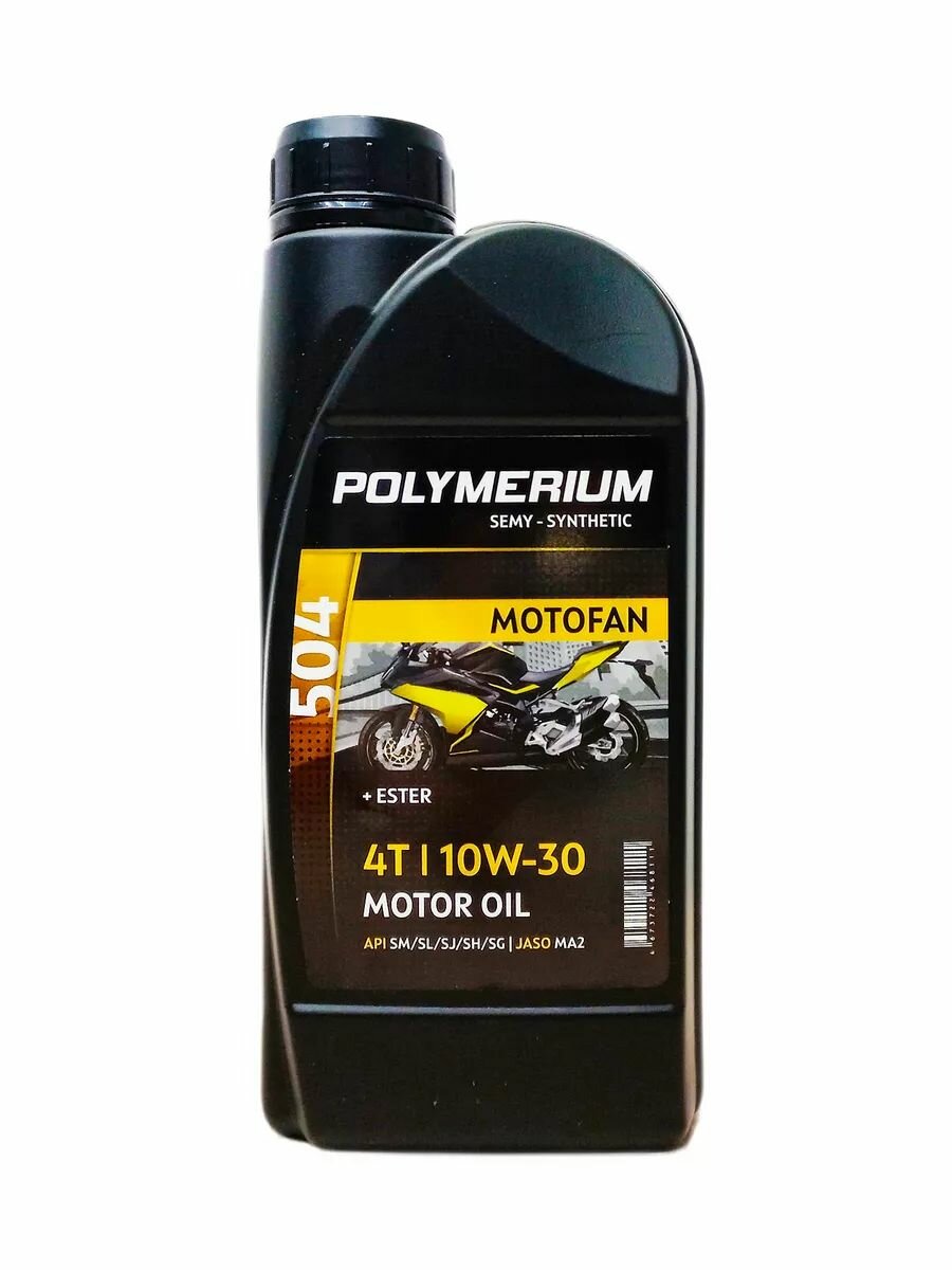 Моторное масло POLYMERIUM MOTOFAN 504 10W-30 4T 1L (plmmf450410301)