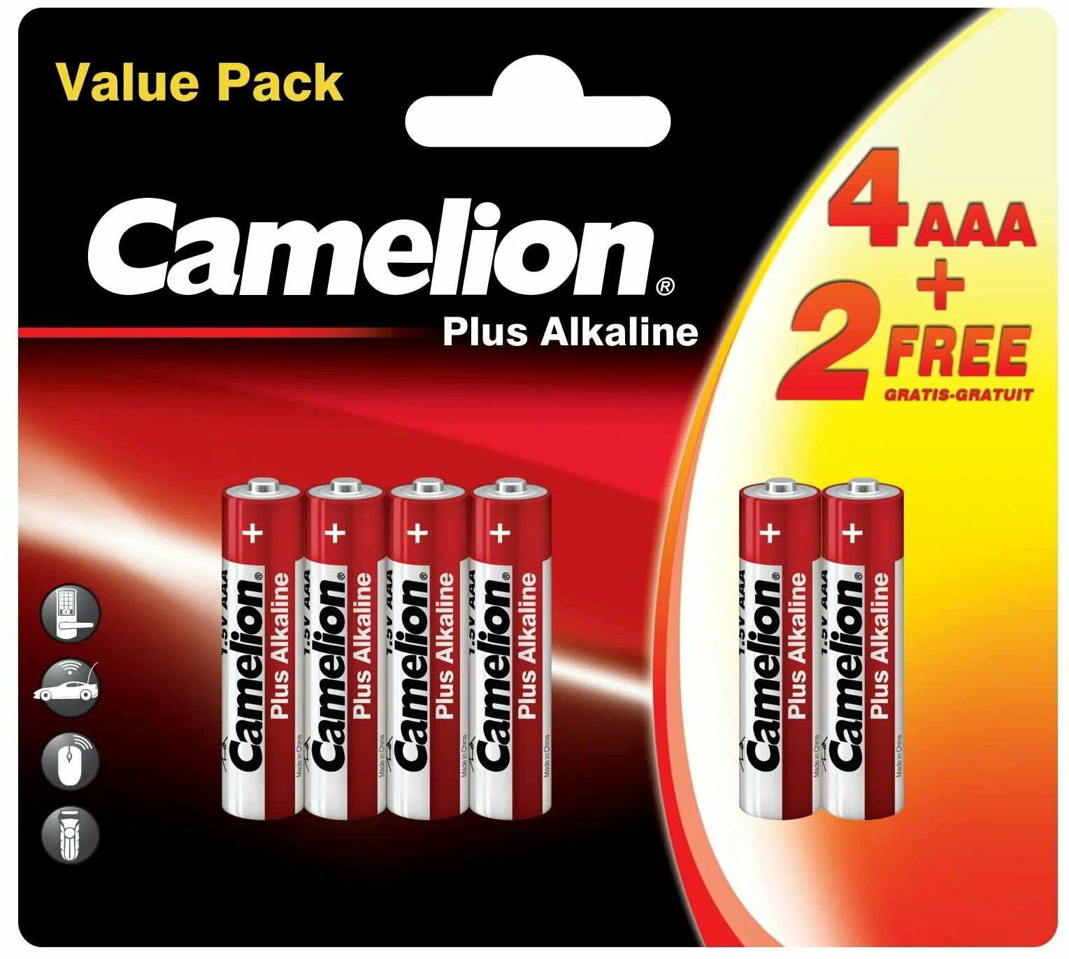 Батарейки AAA - Camelion LR03 Plus Alkaline 4+2LR03-BP (4+2 штуки)