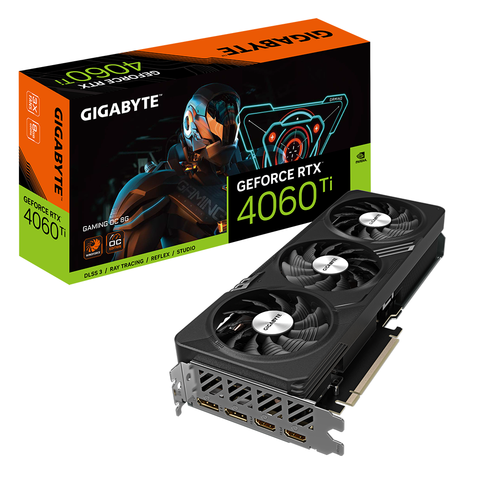 Видеокарта Gigabyte GeForce RTX 4060 Ti GAMING OC 8G (GV-N406TGAMING OC-8GD) Ret