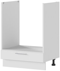 Кухонный модуль под духовой шкаф, напольный ШНД600, Катрин, без столешницы, Белый / Софт Вайт