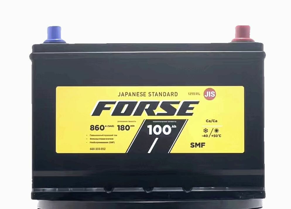 Автомобильный аккумулятор FORSE Asia 6CT- 100 VL (0) D31 обратная полярность