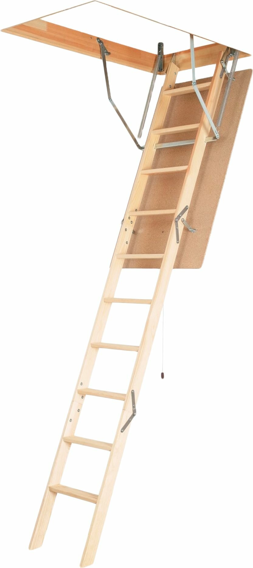 фото Лестница деревянная OLC 3 секции 10 ступеней 280 см