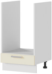 Кухонный модуль, под духовой шкаф, без столешницы, напольный, ШНД450, Белый / Альфа Холст брюле