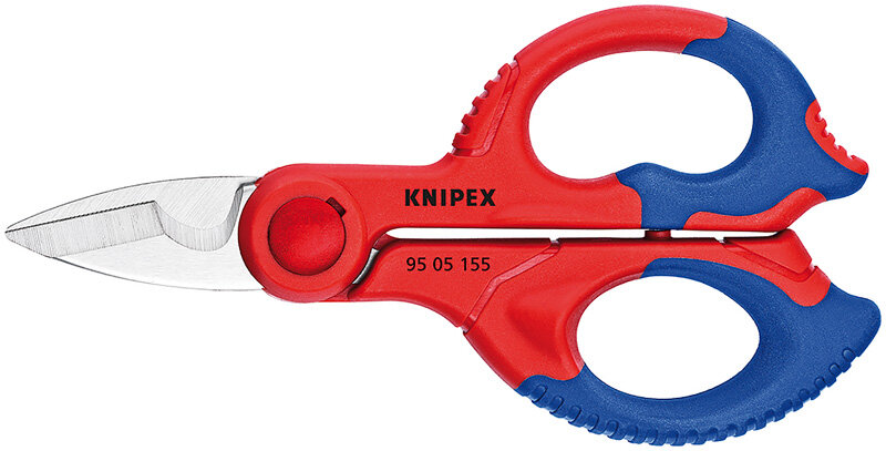 Ножницы электрика, микронасечки, 155 мм, нерж, 2-комп ручки, SB KNIPEX KN-9505155SB