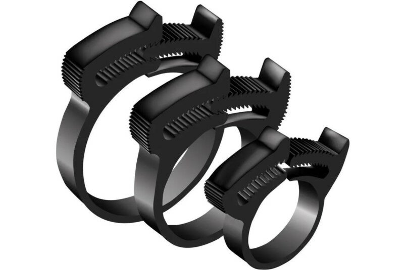 фото Хомут Клип-Трек силовой 26-31/9 мм, зубчатый замок, пластик (ПА66) черный