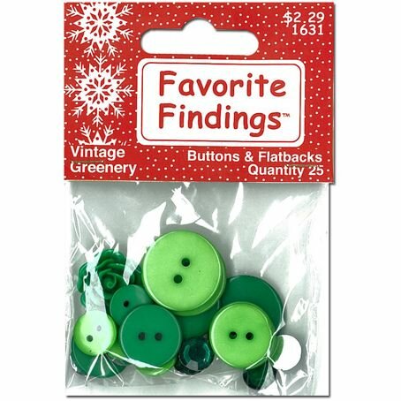 Пуговицы BLUMENTHAL LANSING "Favorite Findings", Зеленый винтаж, 26 шт