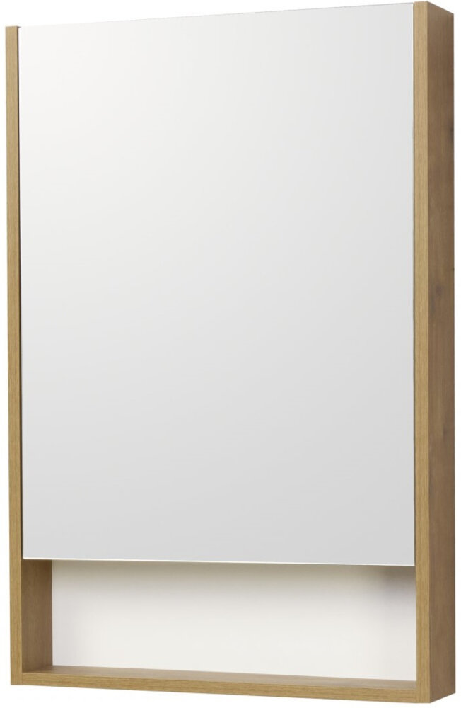 Зеркальный шкаф Aquaton Сканди 55 белый дуб рустикальный 1A252102SDZ90