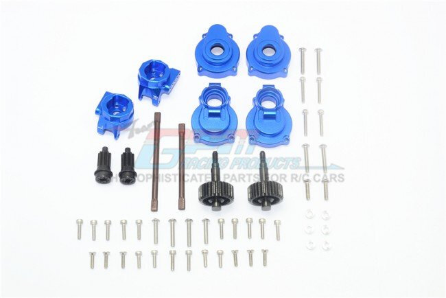 Запчасти Traxxas от GPMRacing GPM-Racing ALUMINUM REAR GEAR BOX MOUNTS+KNUCKLE ARMS+SPINDLE GEAR+REAR AXLE SHAFT -54PC SET