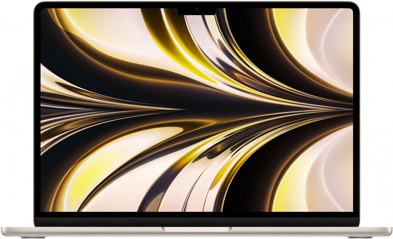 Apple MacBook Air 13 (M2, 8C CPU/8C GPU, 2022), 16 ГБ, 256 ГБ SSD, «сияющая звезда» (Z15Y000Z4)