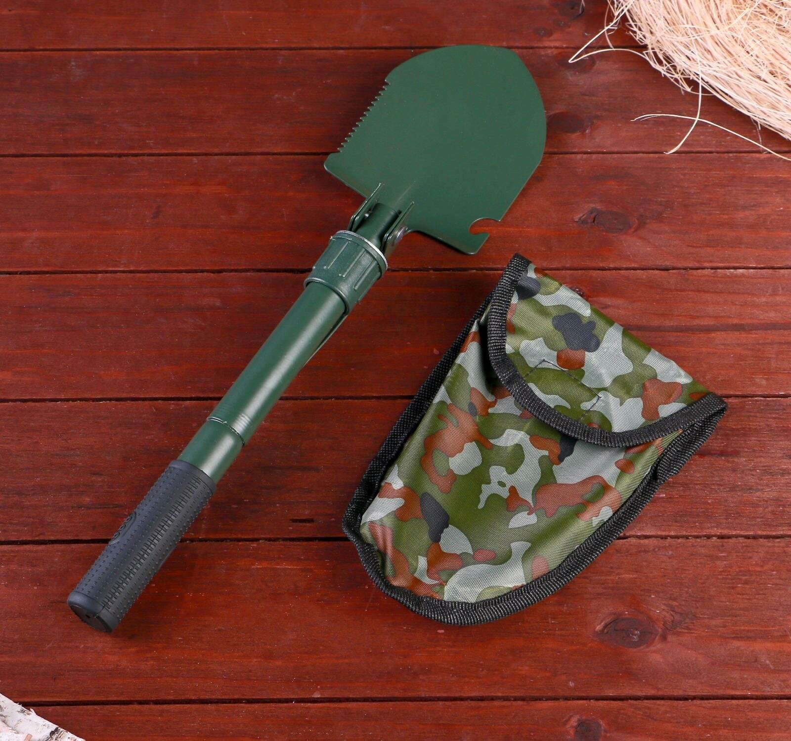 фото Лопата складная "Егерь" 4в1 в чехле, 41 см, оливковая