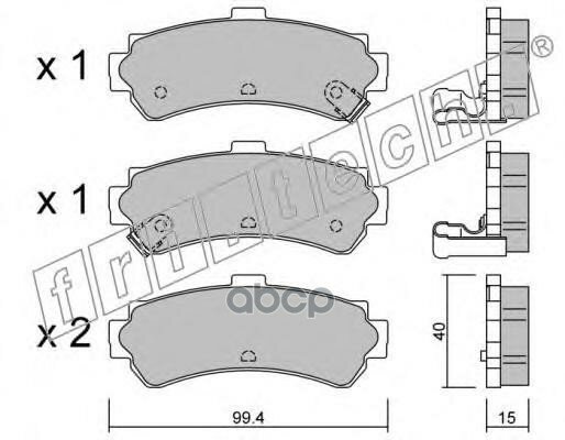 Колодки Тормозные Дисковые Nissan Almera Pulsar 1.4-2.0(1.6)Бензин Дизель 1995-2000 fri.tech. арт. 4180