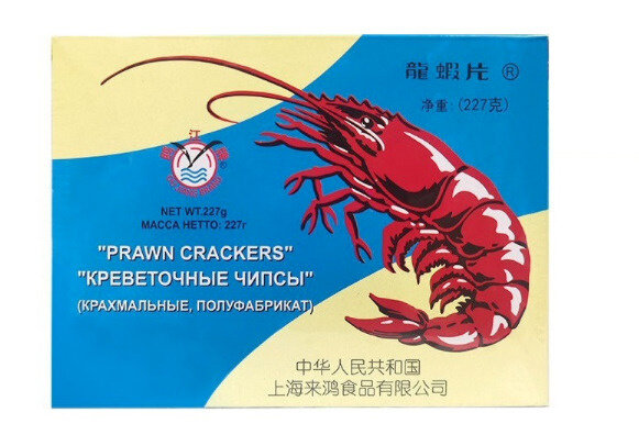 Чипсы Ou Jiang (У Янг), креветочные, для жарки, 227г