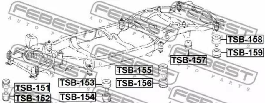 FEBEST TSB154 FEBEST TSB-154 Подушка рамы