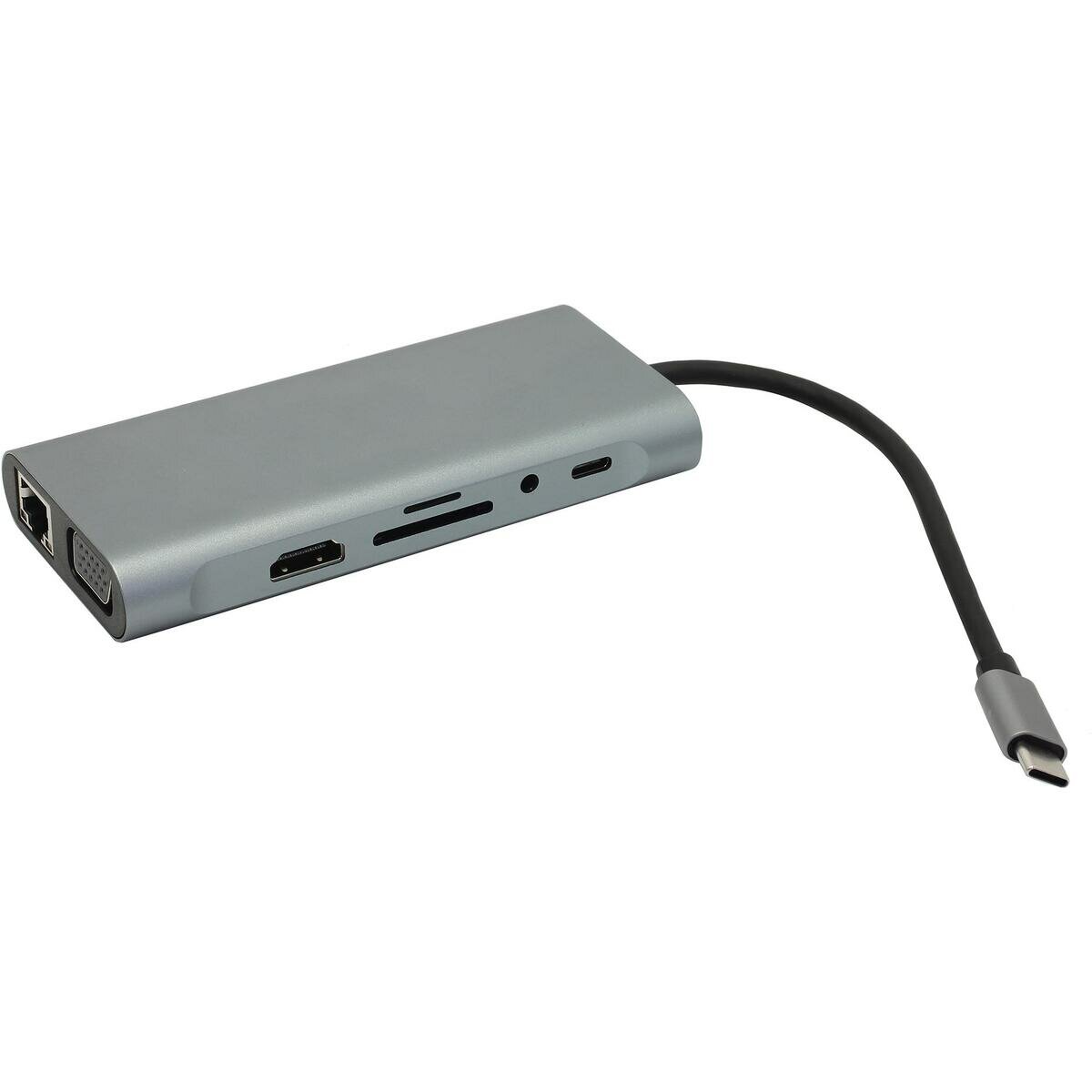 Docking Station USB-C -> HDMI+Dsub+RJ45+PD+4xUSB3.0+Jack3.5+SD/microSD CR (BYL-2110)
