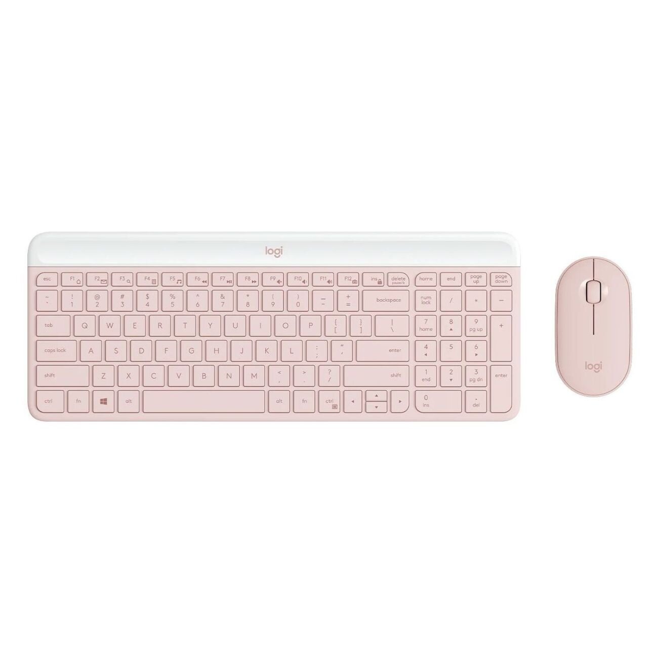 Комплект клавиатура+мышь Logitech MK470 Rose Pink (русская раскладка)