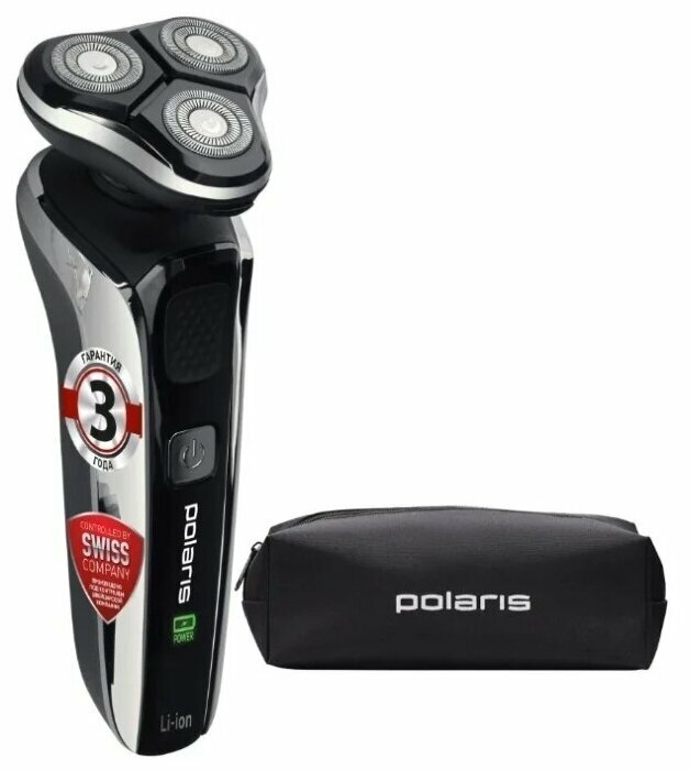 фото POLARIS PMR 0307RС WET&DRY PRO 5 BLADES+ черный/хром (Бритва)