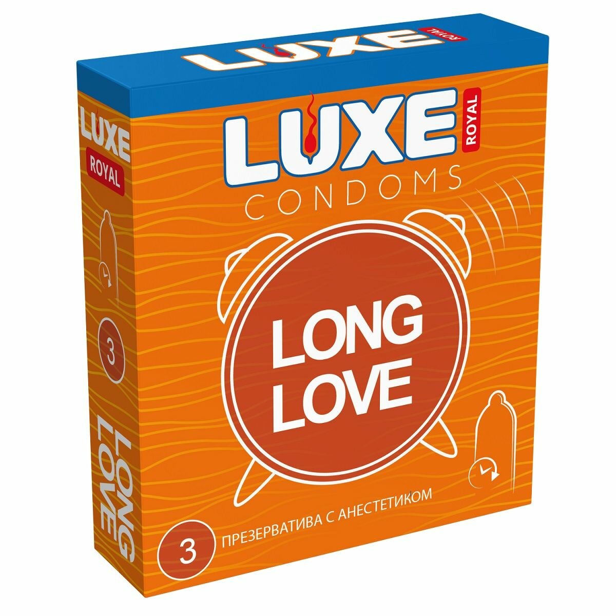 Презервативы с продлевающим эффектом LUXE Royal Long Love - 3 шт, цвет не указан, 3 штуки