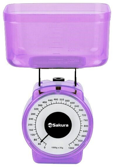 Весы кухонные Sakura SA-6018 фиолетовый