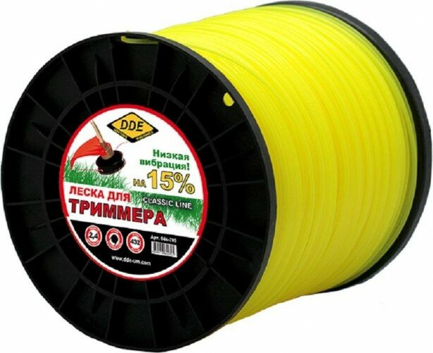 Леска для триммера DDE Classic Line 2.4mm x 432m Yellow 644-795