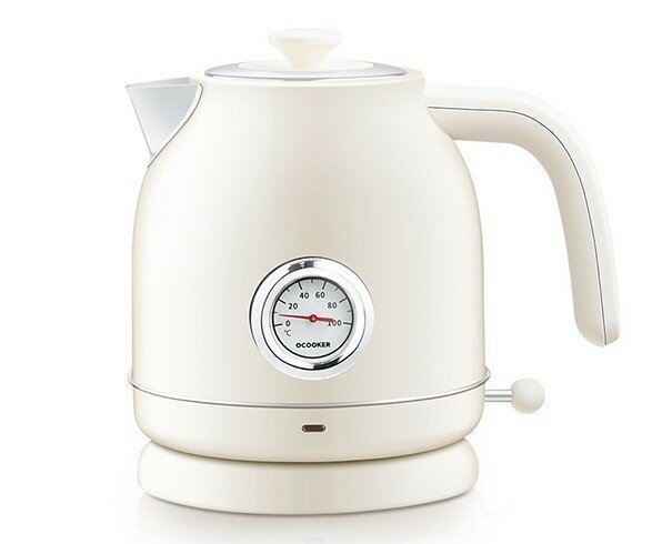 Чайник с датчиком температуры Qcooker Retro Electric Kettle 1.7L (White/Белый) EU