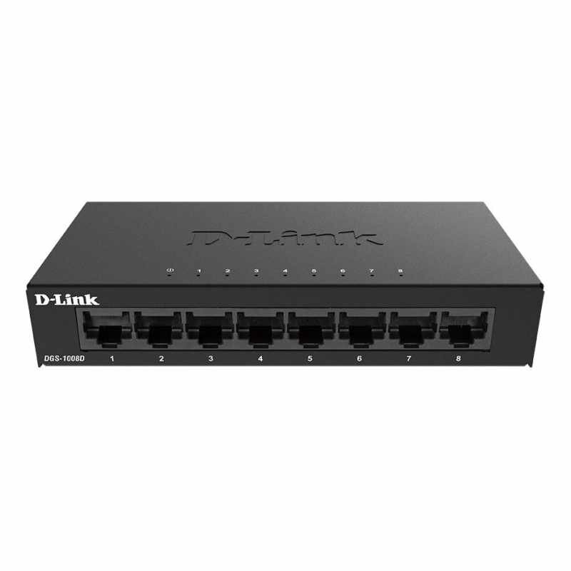 Коммутатор D-link 8 портов 10/100/1000Base-T, неуправляемый (DGS-1008D/K2A)