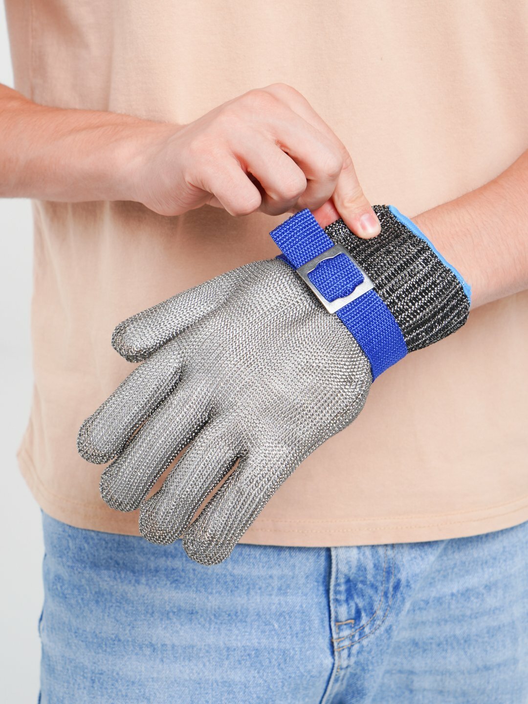 Перчатки кольчужные, металлические, для защиты от порезов Материал Сталь, Размер XXL