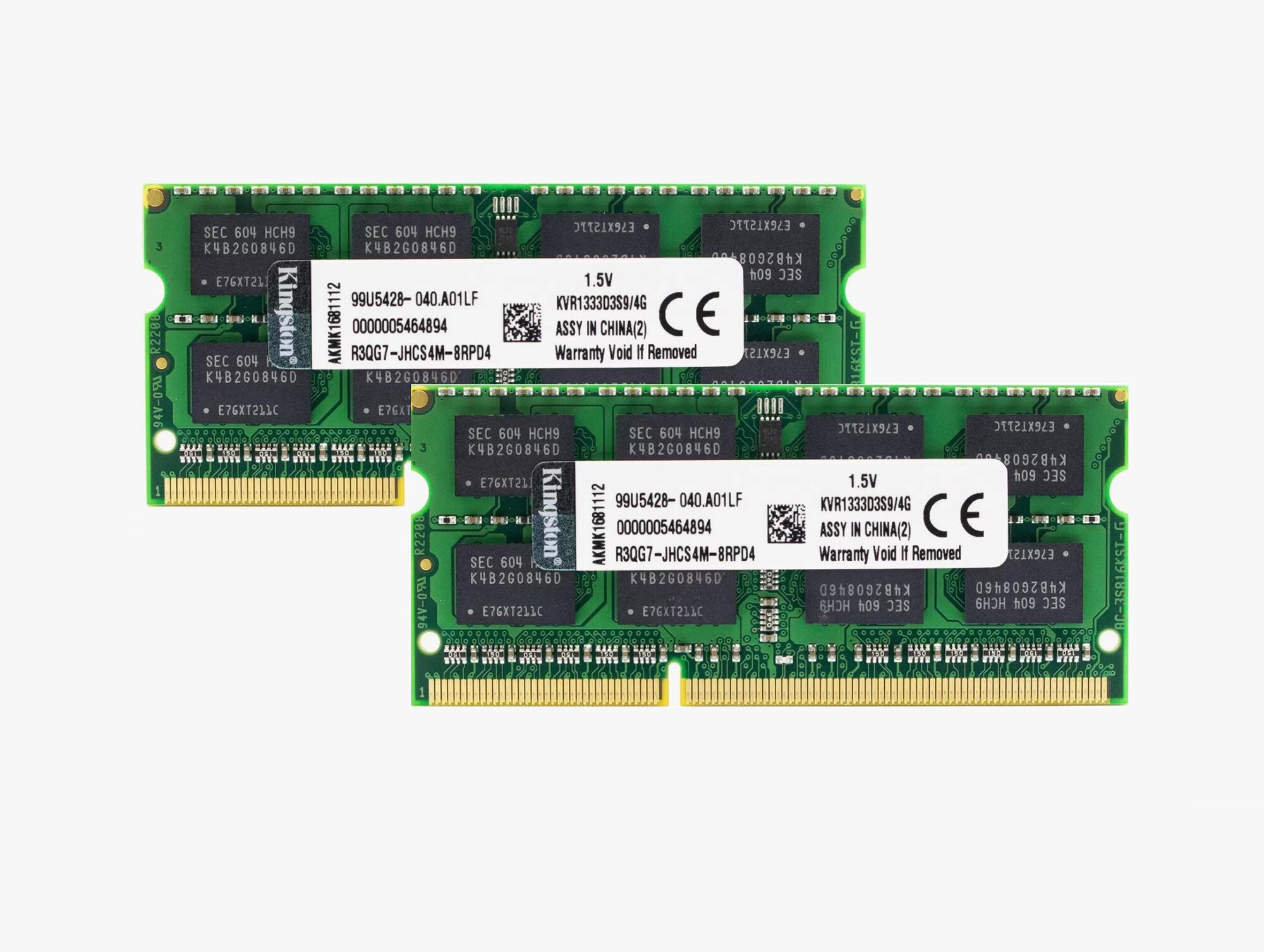 Комплект оперативной памяти Kingston KVR1333D3S9/4G DDR3 4 ГБ 1333 МГц 2 шт.