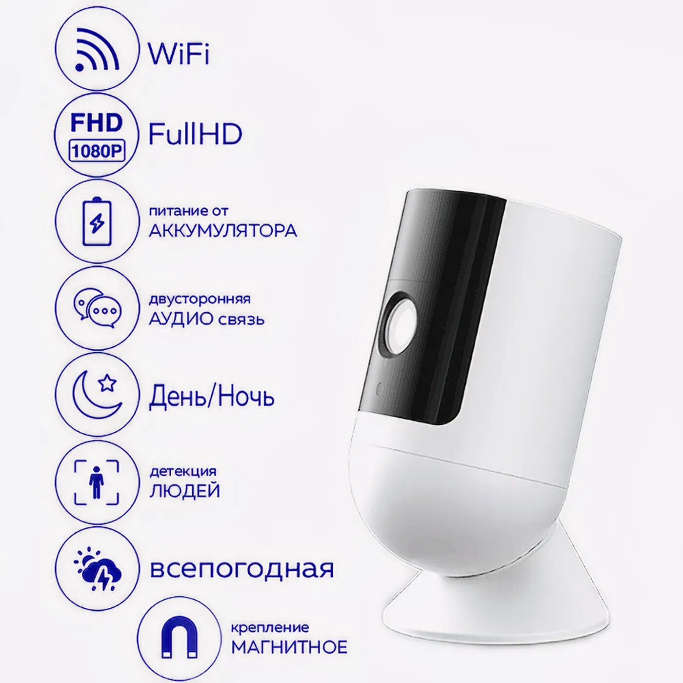 Видеоняня iFEEL Disco IP Камера WiFi беспроводная автономная аккумуляторная IFS-CB001