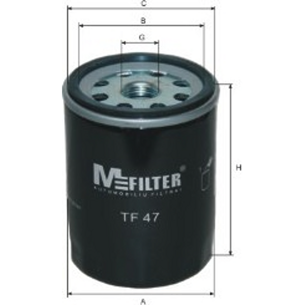 MFILTER TF47 (1109A9 / 25012757 / 3827069) фильтр масляный\ Opel (Опель) kadett / Astra (Астра) / ascona / vectra 1.6d-1.7d 8