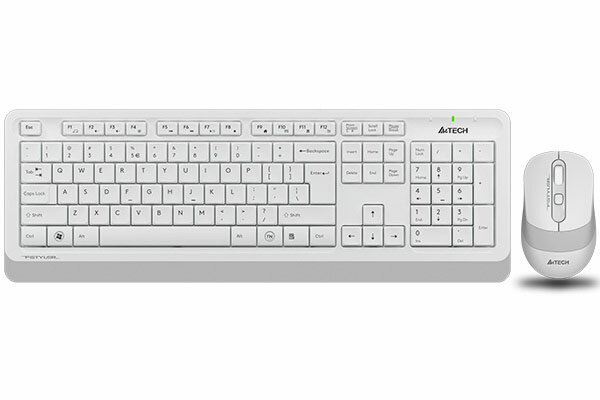 Клавиатура + мышь A4Tech Fstyler FG1010S клав: белый/серый мышь: белый/серый USB
