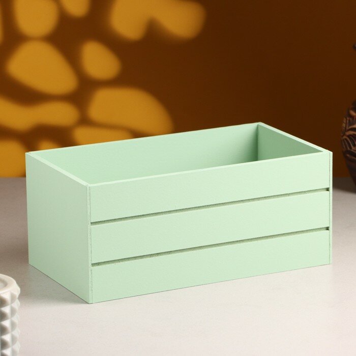 фото Кашпо деревянное 25х14х11 см Оливковый