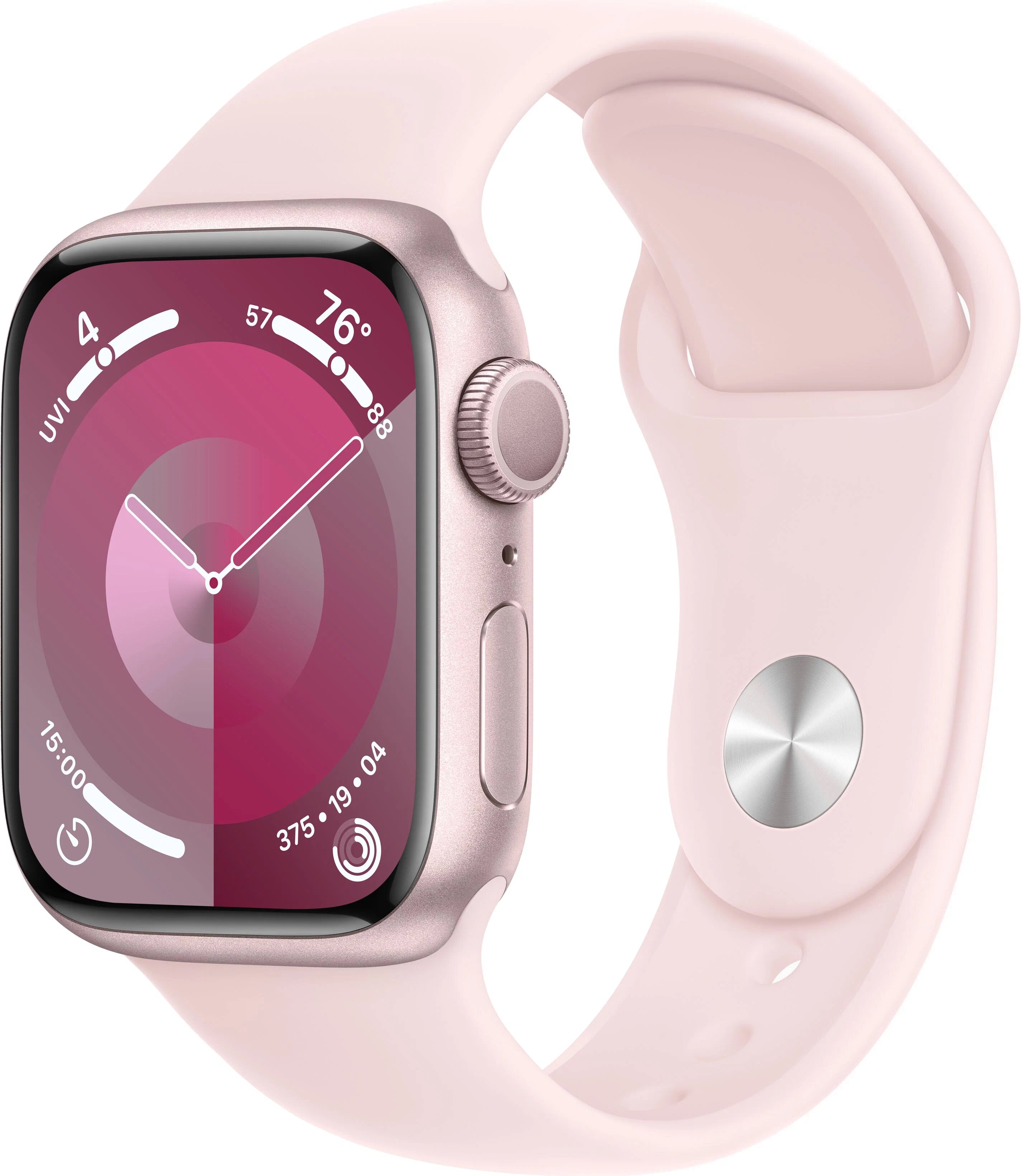 Умные часы Apple Watch Series 9 45 мм Aluminium Case GPS, Pink/Light Pink Sport Band