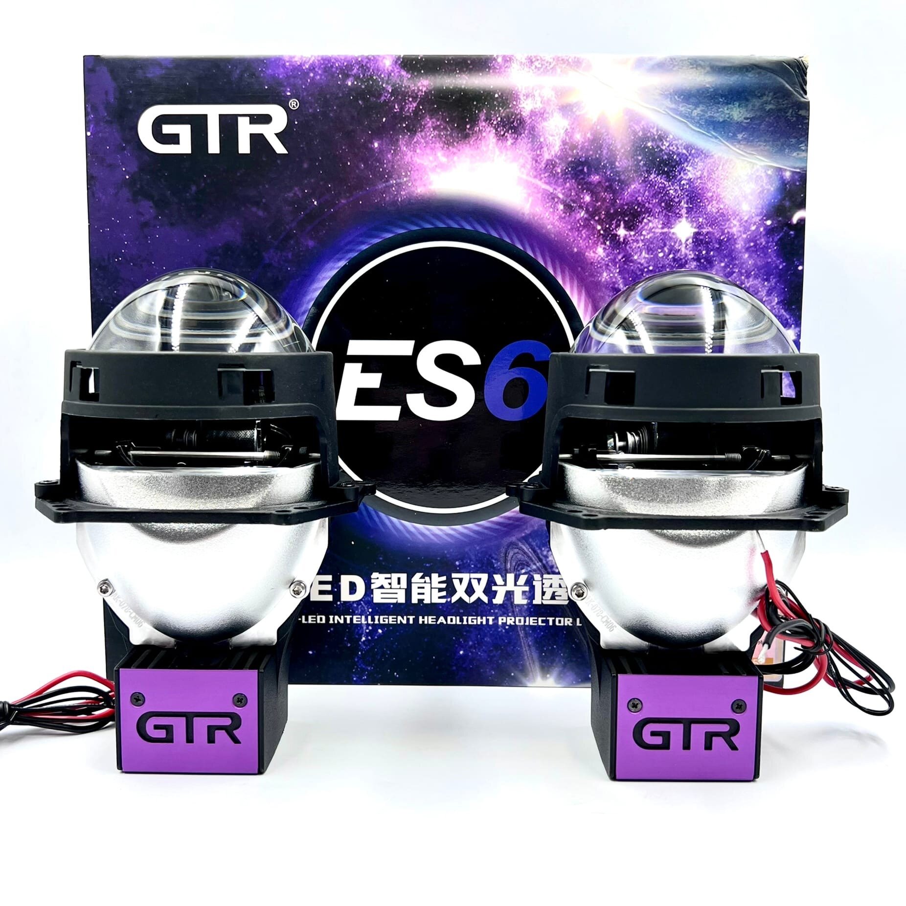 BILED GTR ES7 5800K BILED мощные двух-чиповые светодиодные линзы 3 дюйма (комплект 2 шт.)
