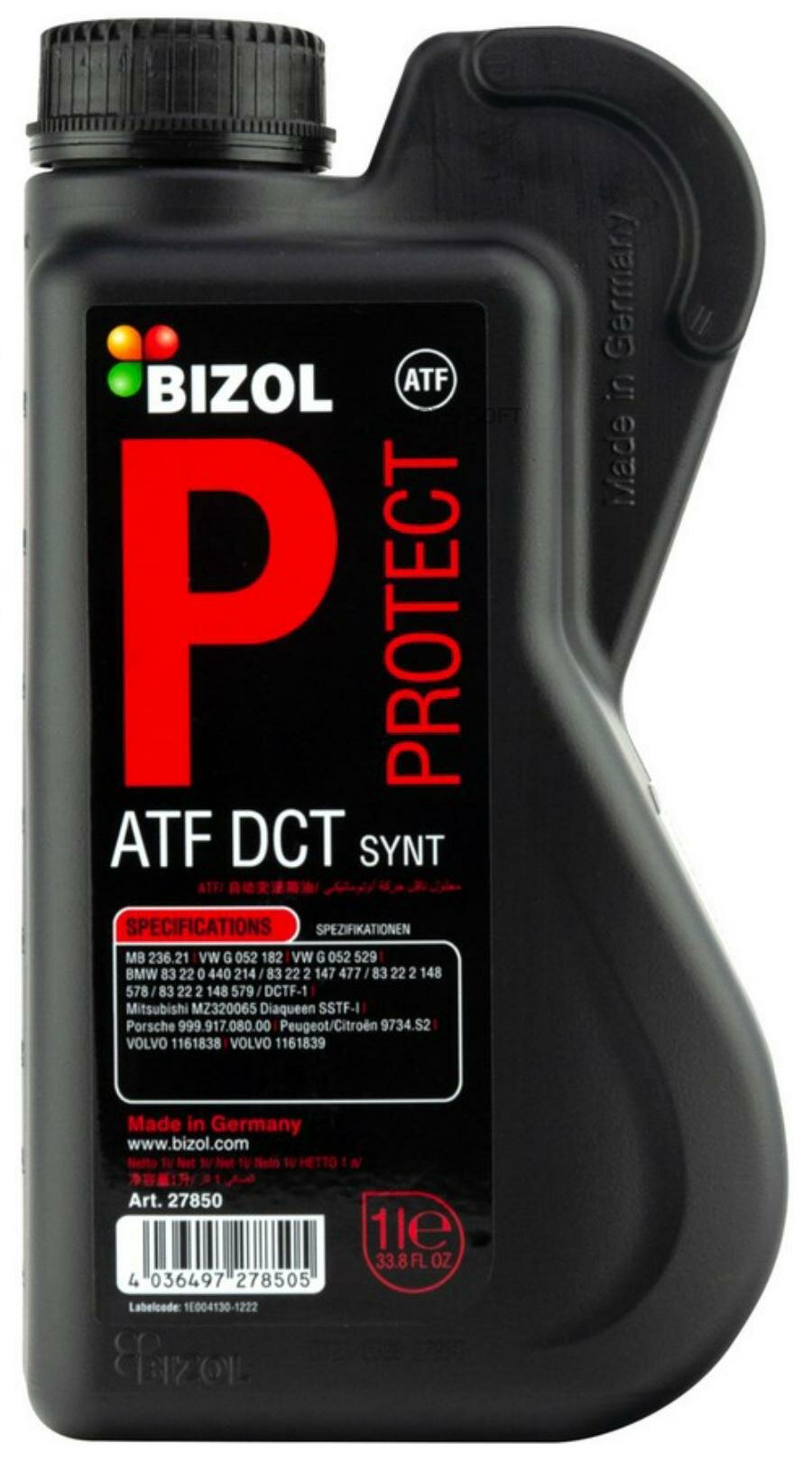 BIZOL 27850 27850 BIZOL НС-синт. тр.масло Protect ATF DCT Synt (1л) BIZOL 27850