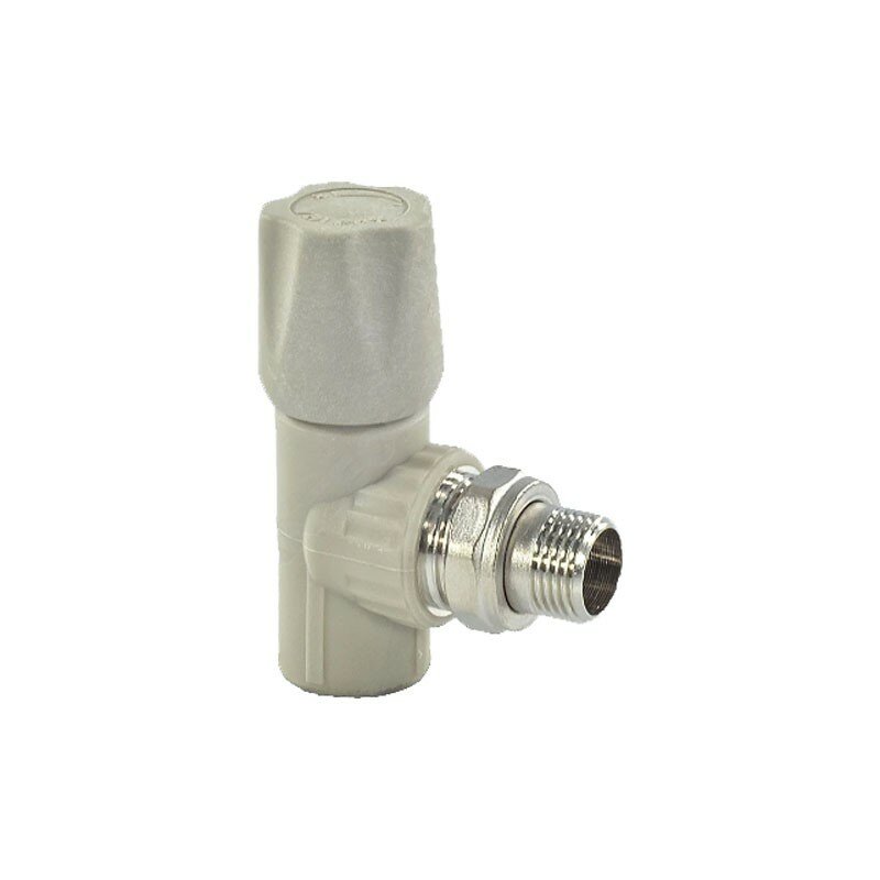 фото Вентиль для рад. угл. VALFEX PP-R 20 х1/2" сер. (15/60) 1014720012Г