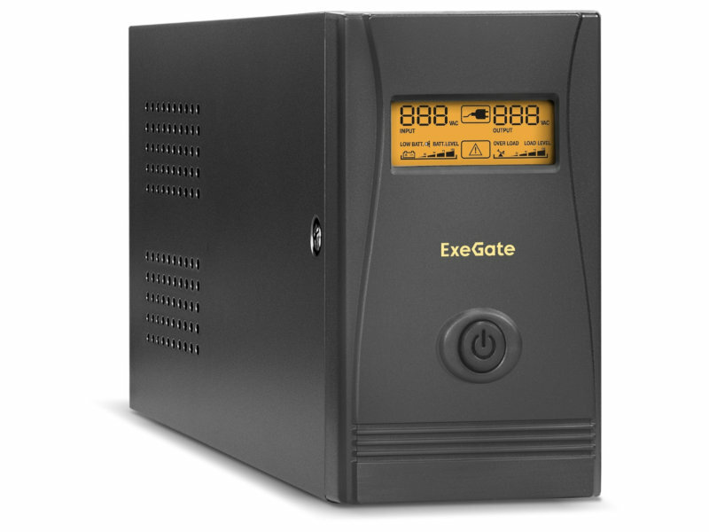 Exegate EP285562RUS ИБП ExeGate Power Smart ULB-800.LCD.AVR.C13.RJ.USB 800VA/480W LCD AVR 4*IEC-C13 RJ45/11 USB Black