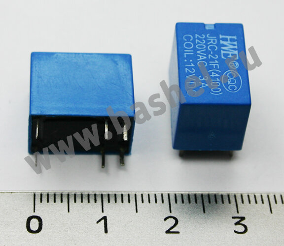 RELAY Q4100H-12VDC 2A (842), Реле, HELISHUN, (упр:12В/DC, комм: 2A/30В/DC, 1NO/1NC, AgSn, R-coil:400 Ом) электротовар