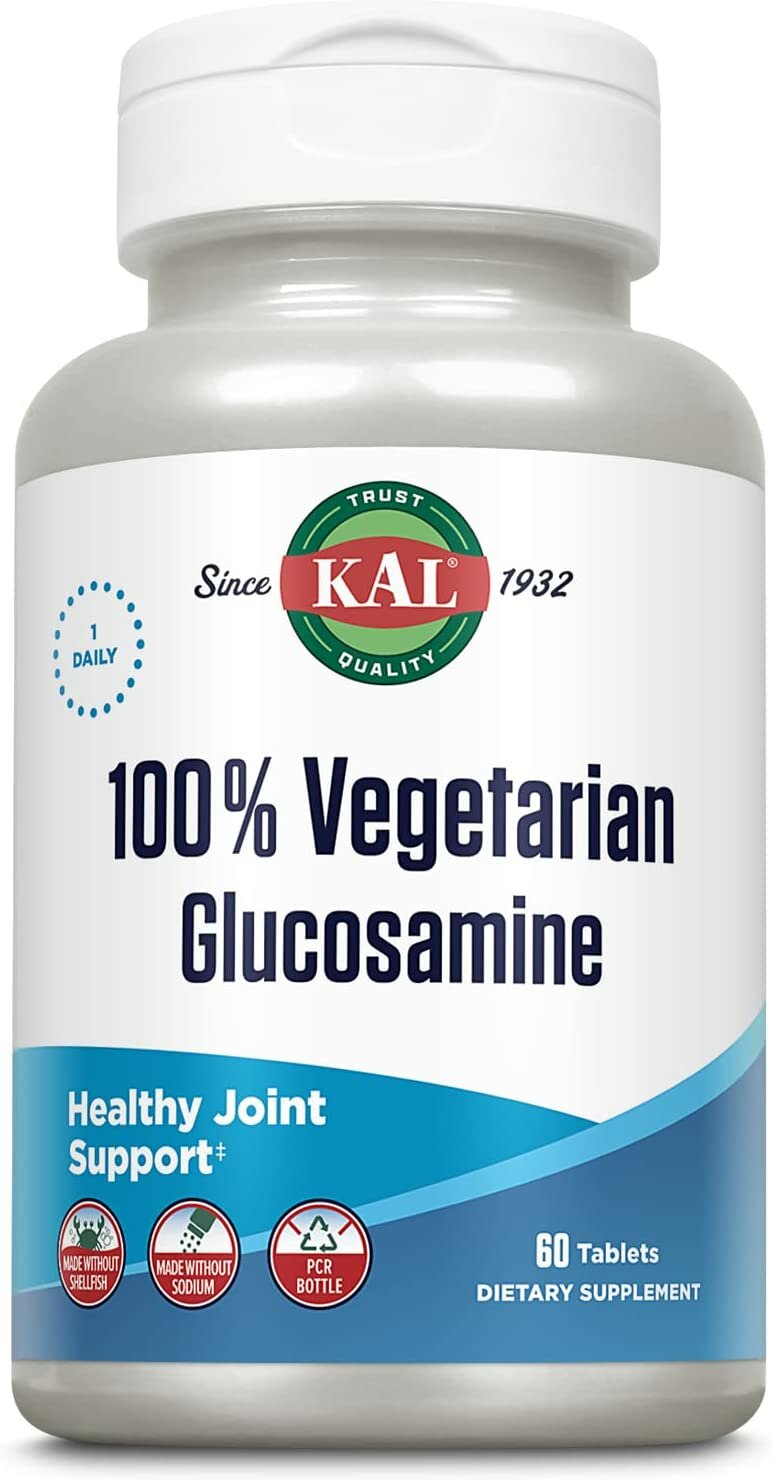 KAL 100% Vegetarian Glucosamine 1000 мг 60 таблеток (KAL)