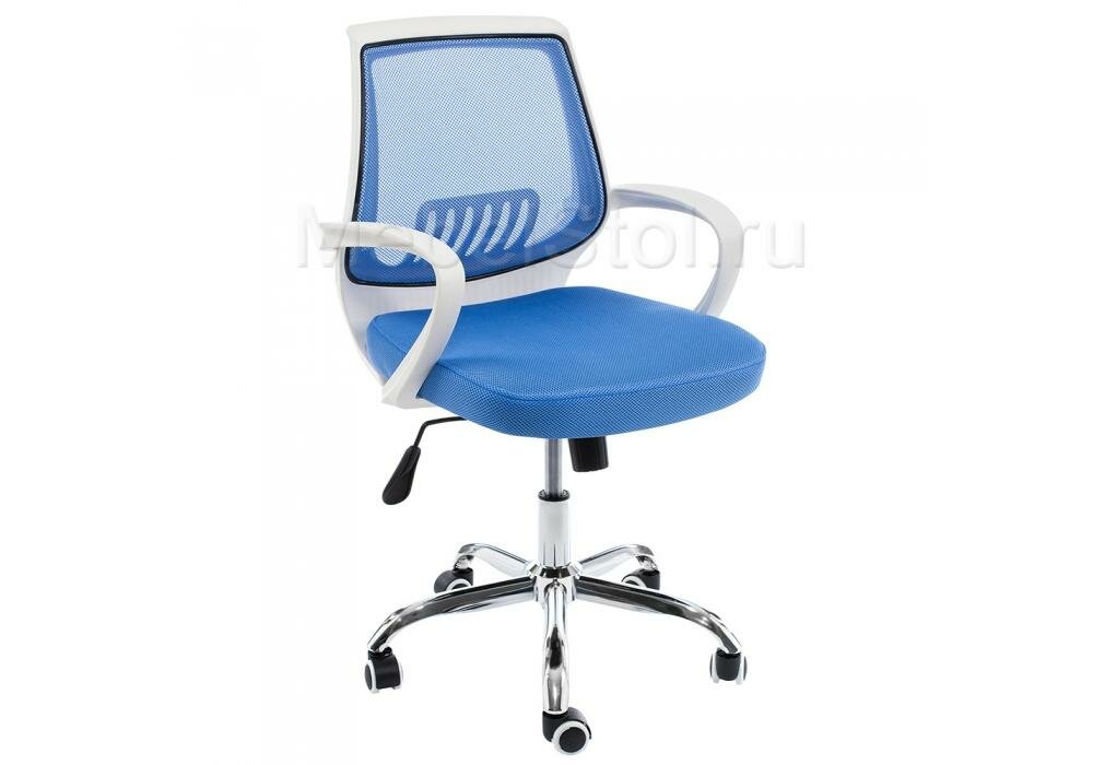 Компьютерное кресло Woodville Ergoplus Белое/Голубое