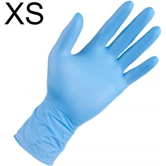 Перчатки нитриловые Benovy XS (100 шт.) Синий