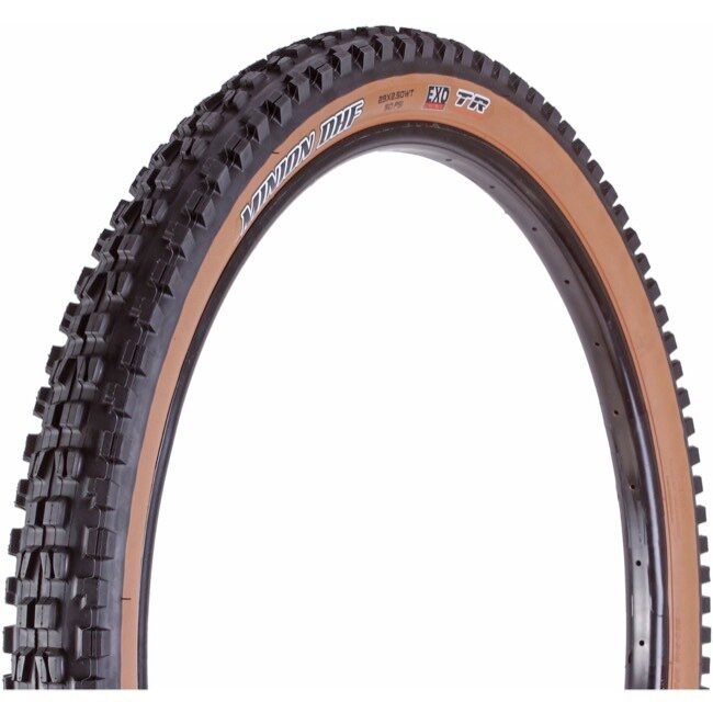 Покрышка Maxxis Minion DHF, 29x2.5" WT, EXO/TR, Dark Tan Wall, кевларовый корд (ETB00220100)