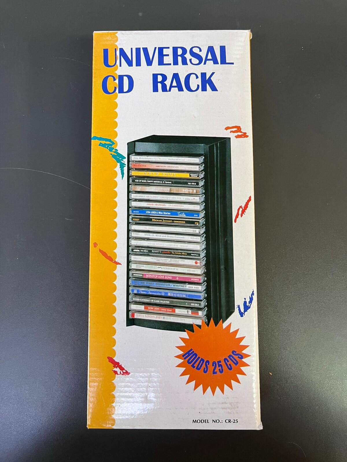 Полка для CD/DVD дисков Universal CD RACK (CD-25BK) на 25 шт