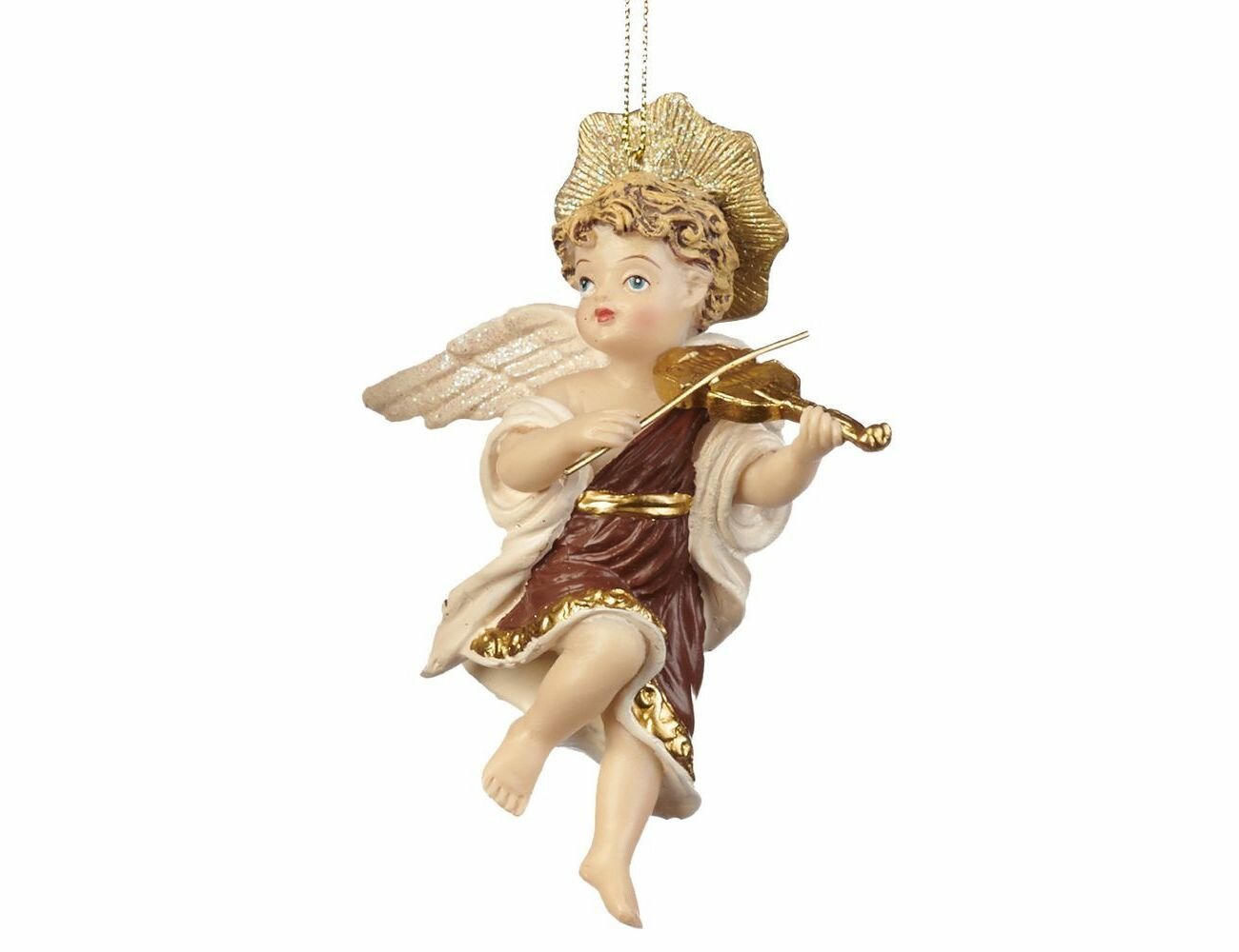 Ёлочное украшение ангел со скрипкой полистоун 11 см Goodwill TR21123-1