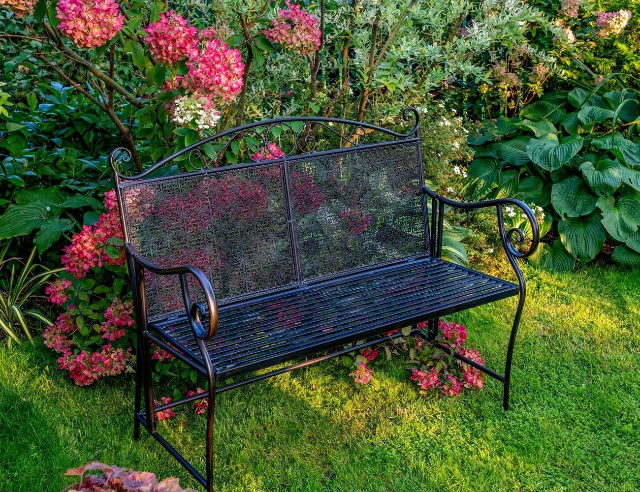 Кованая садовая скамейка бордье, тёмно-коричневая, 105х50х93 см, Boltze 2013240/1019582