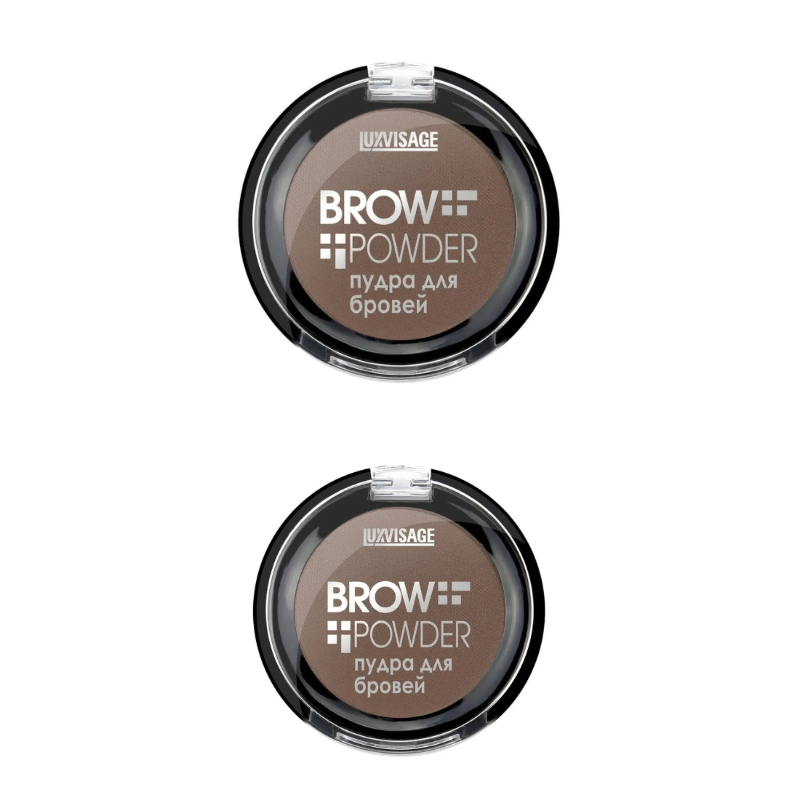 Пудра для бровей LUXVISAGE, BROW POWDER, Deep Taupe, тон 4, 2 уп