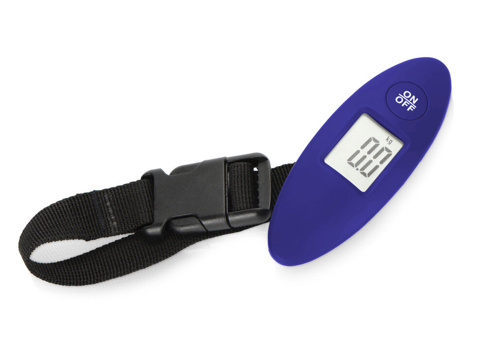 фото Багажные весы с покрытием soft touch Gravity, синий