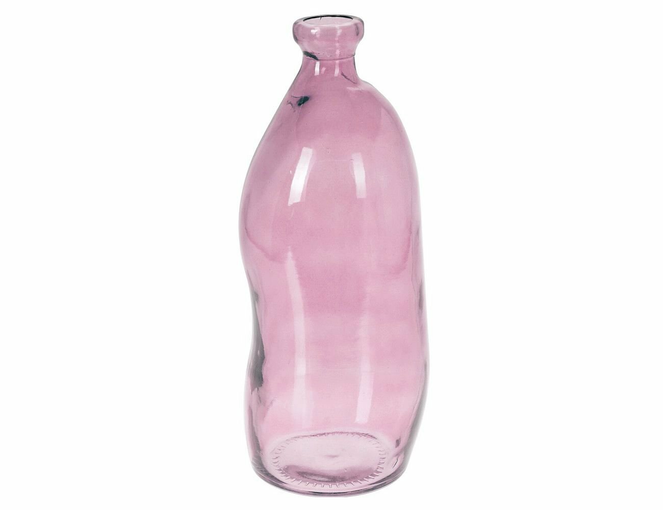 Ваза-бутыль анивэн стекло розовая 36 см Koopman International 008000140-2